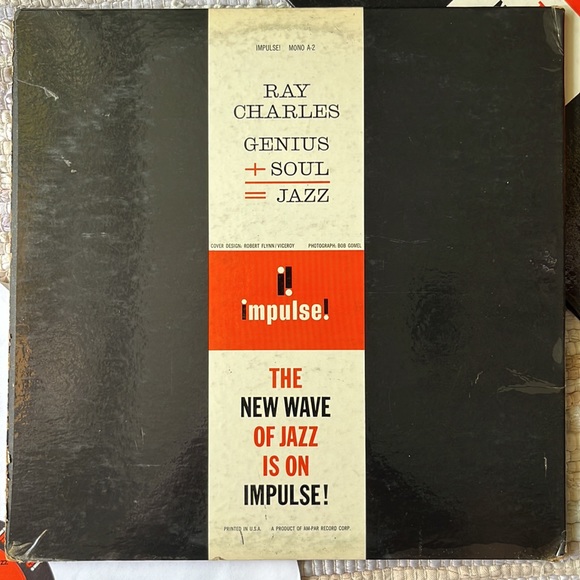 Ray Charles - “Genius + Soul = Jazz” Vinyl LP - Picture 2 of 5